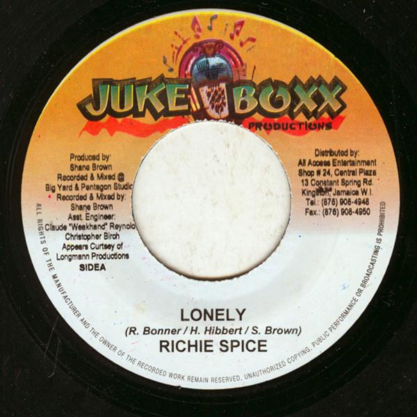 

7inch Record RICHIE SPICE / SPANNER BANNER - Lonely / Like Paradise NONE Juke Boxx Produ 2006 Jamaica Reggae, Ska & Dub Used