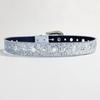 Popular Belt for Women Vintage Engraved Buckle Jeans Belt Punk Sequined Waistband for Pants Dress 2000s Waist Decors