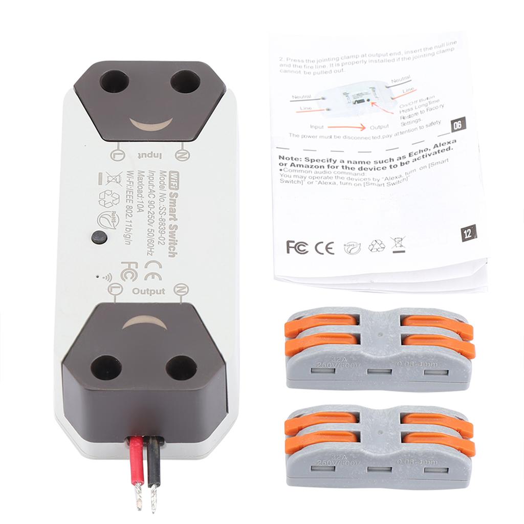 DIY WiFi Smart Light Switch Universal Breaker Remote Control Works with  Alexa Google Home