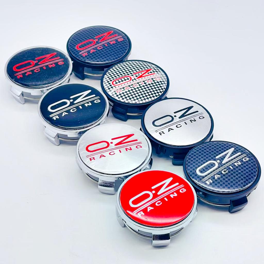 AAZD1 4pcs 3D 62mm Car emblem Wheel hub Center Cap For 56mm OZ Badge covers sticker Decals Styling accessories