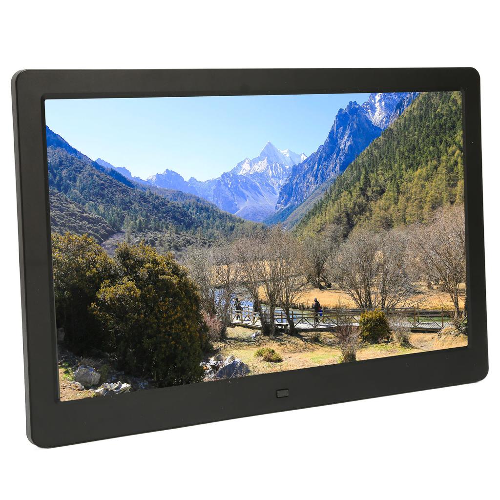 Digital Photo Frame 13 Inch HD Screen Built in Calendar Clock LED Advertising Machine Electronic Picture Album 110‑240V