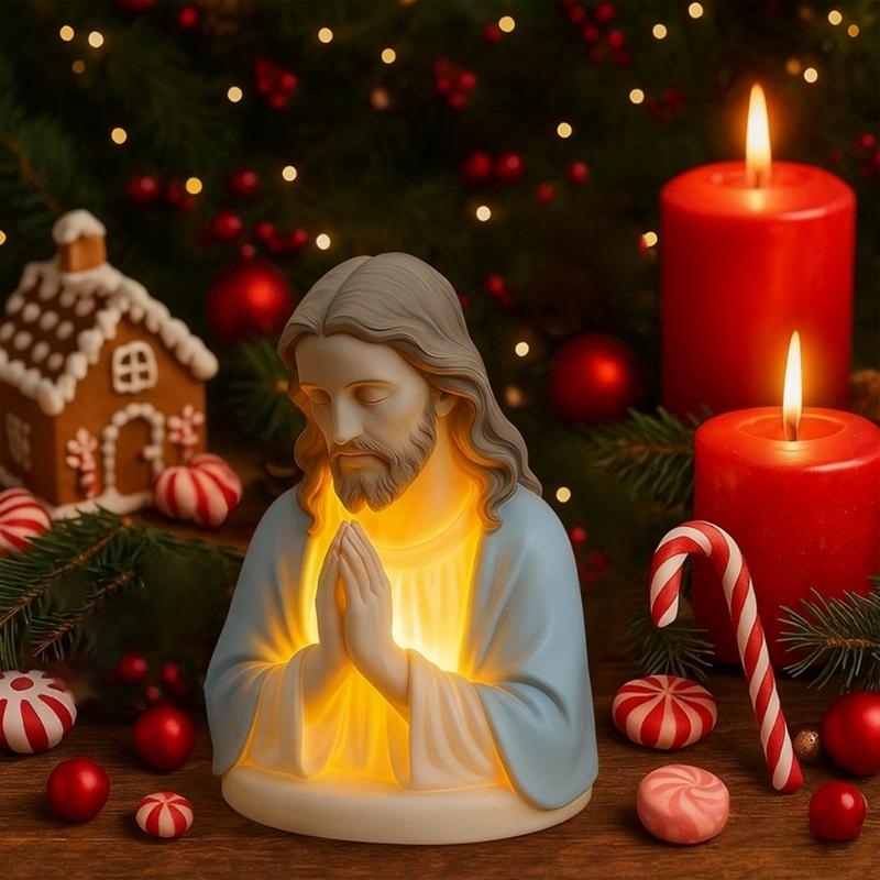 Christ Jesuses Night Lights Decorative Table Lamp Catholic Home Decoration Religious Gift,Religious Statue Lamp Unisex