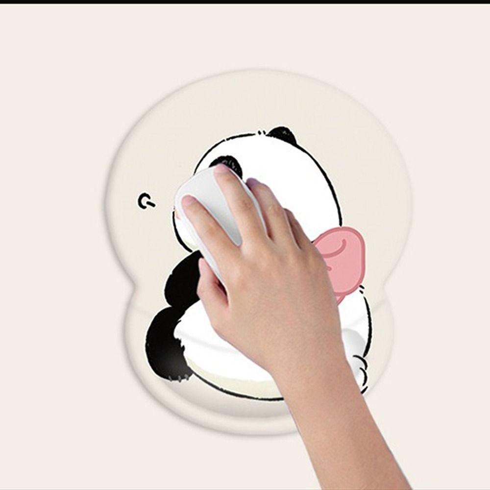 Fashion Cute Panda Mouse Mat Wrist Rest Non-Slip Wrist Support Pad Memory Foam Hand Support Mousepad Office Accessories