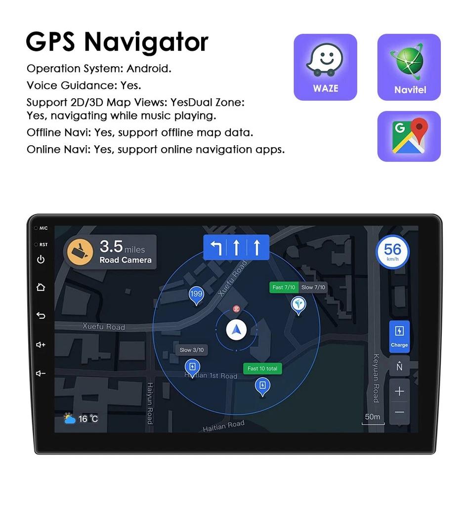 9in Car Stereo GPS Navigation for Opel Astra J/ Excelle 2010-2014 With Android15 CarPlay Android Auto 4+64G Car Player Wifi