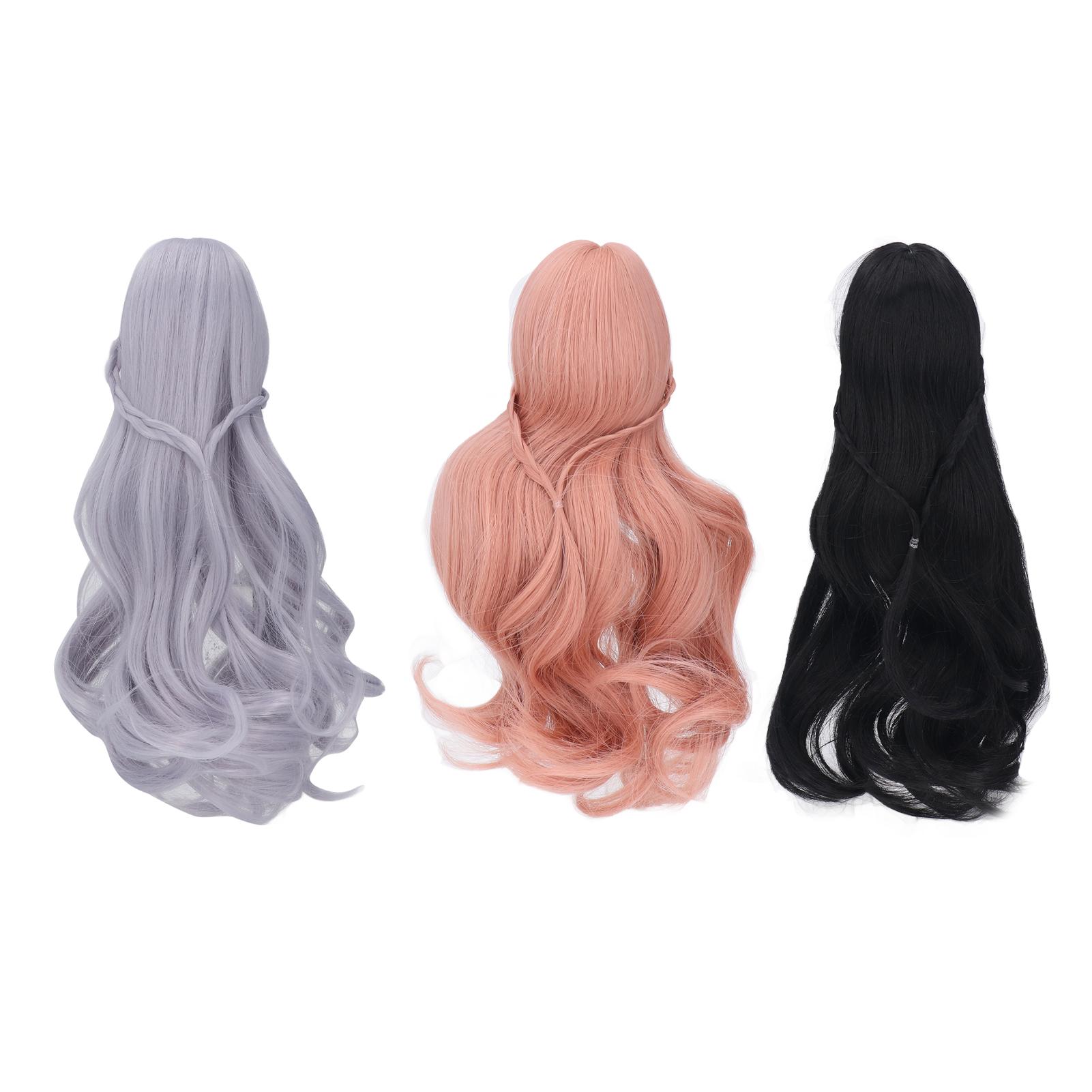 

ES053 Doll Long Wig Soft Curly 8 to 9inch Doll Hair for Children Gift Children s Day Black