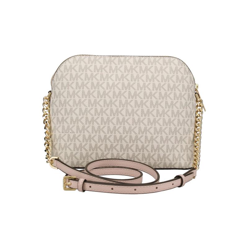 Michael Kors Jet Set Travel Simple French Chain Presbyopia Printed Logo Commuting Bag Shell Bag Shoulder Bag Leather Crossbody Bag Women's White