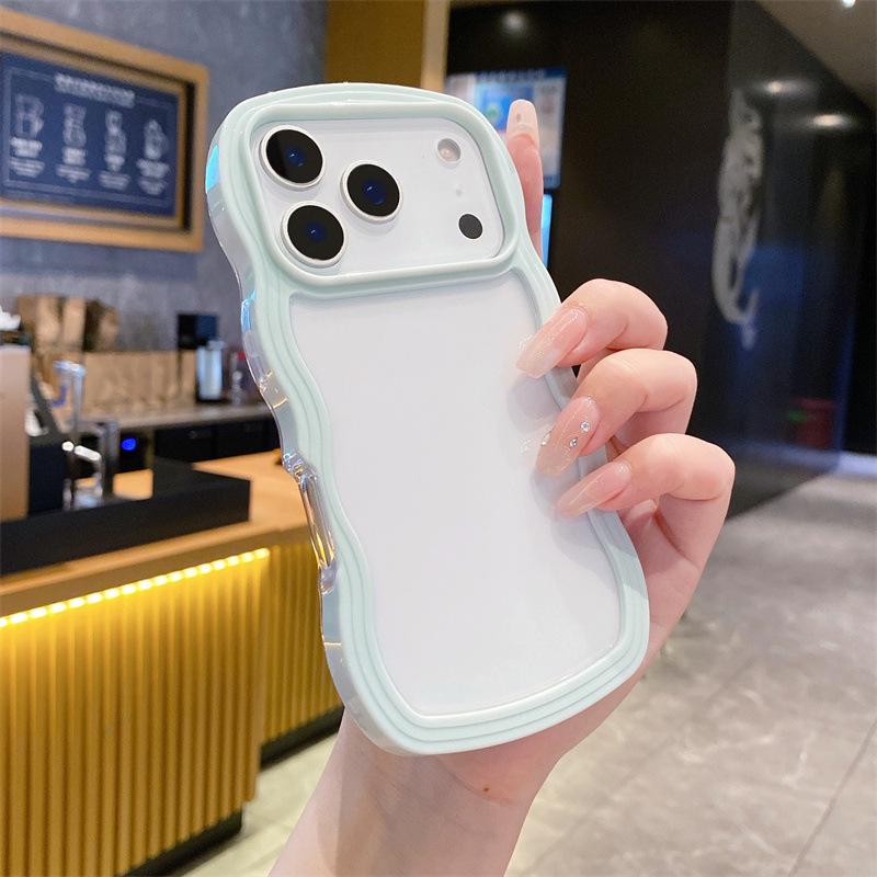 Capa de Celular Transparente Dois em Um para iPhone 13 a 16 Pro Max