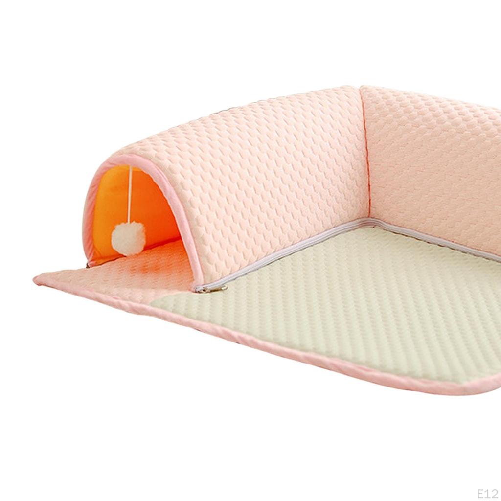 Tunel dla kota i łóżko, centrum aktywności, domek do zabawy z wiszącymi piłkami do zabawy w pomieszczeniach