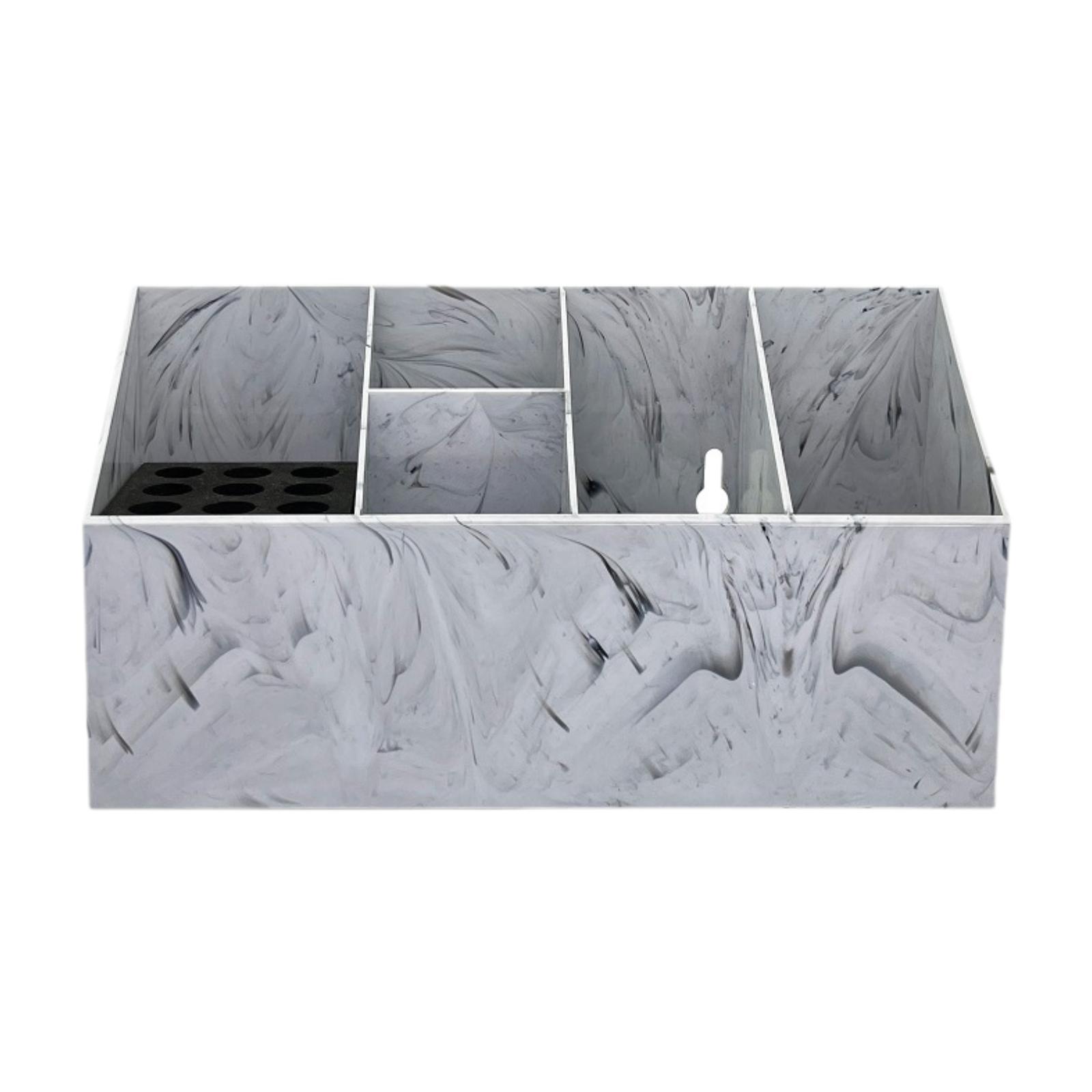 

Scissors Holder Storage Box Barber Hairdressing Accessories Storage Case Hair Stylist Shears Stand for Hairstyling Clips Brushes світло-сірий колір