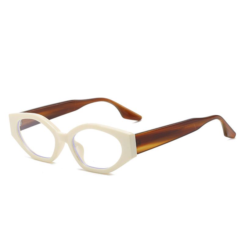 2023 Fashion Retro Cat Eye Eyeglass Frame - European & American Small Color Block Style for Women
