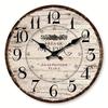 Orologio da parete rotondo vintage stile country francese, “VILLA DE FLEUR” Motivo Provenzale, Decorazione (Batterie non incluse), 10-16 Pollici