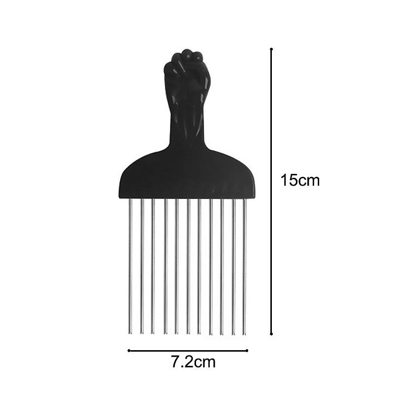 New Professional Barber Comb Pick Hair Wide Teeth Afro Texture Comb Metal Salon Comb SZI15