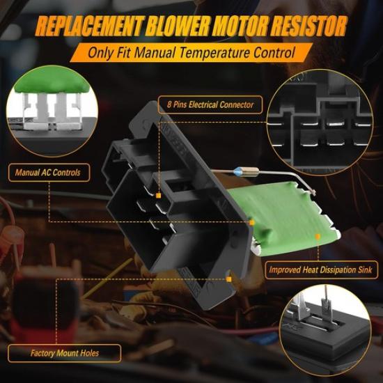 HVAC Fan Blower Motor Resistor Replacement for Minivans 2001-2008 Replaces 68029