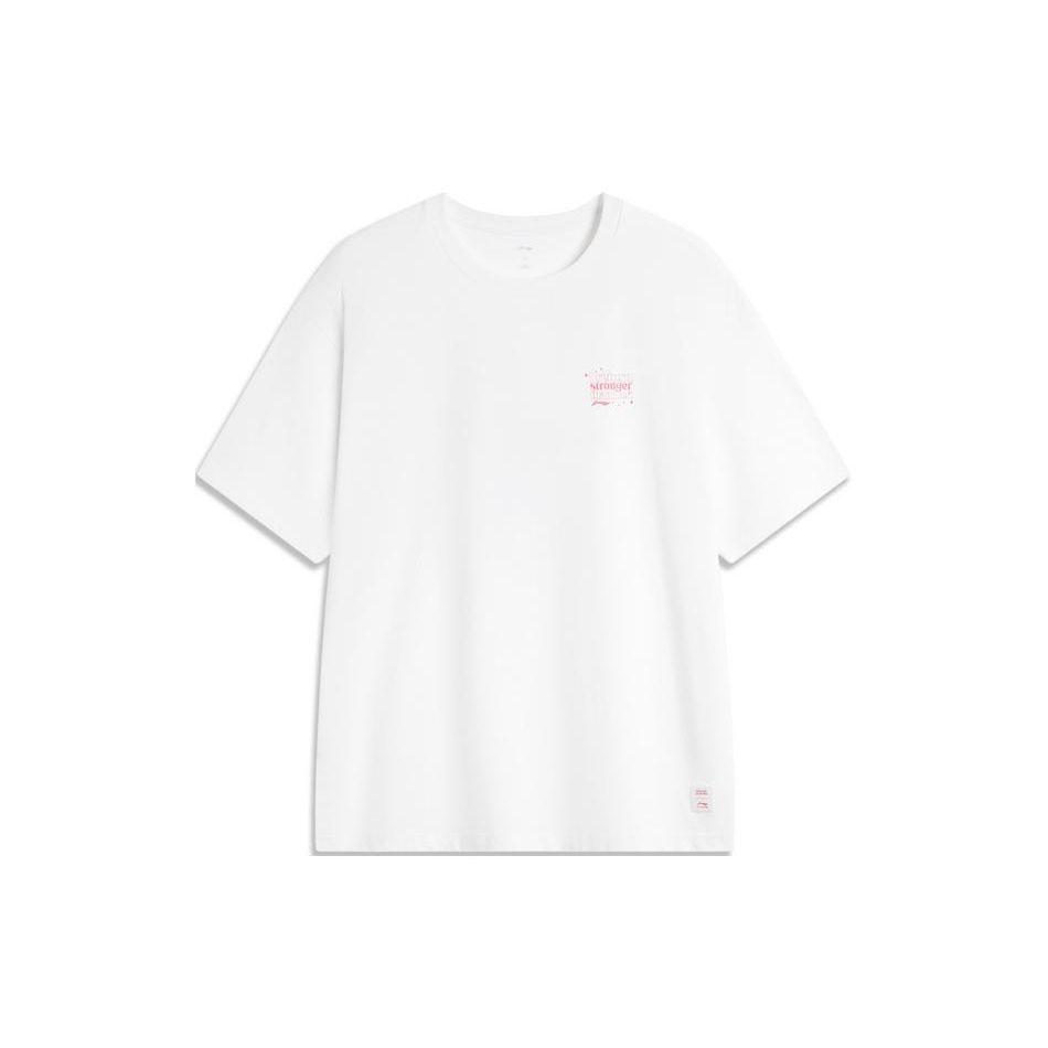 Li-Ning X League Of Legends Printed Logo Crew Neck Sports T-Shirt Unisex Tops White AHSUA99-1