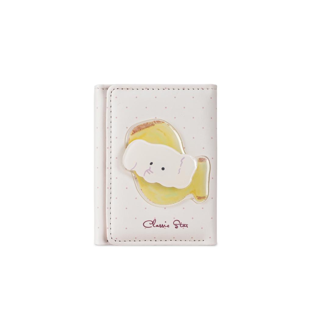Rotatable! Black Cat Rabbit Cute Fruit Small Animal Lady Wallet Card Bag Large Capacity