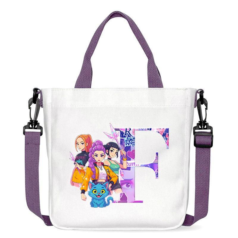 Kids Girls Sajaboys Rumi Mira Zoey Printed Student Lightweight Crossbody Bag Casual Canvas Shoulder Bags