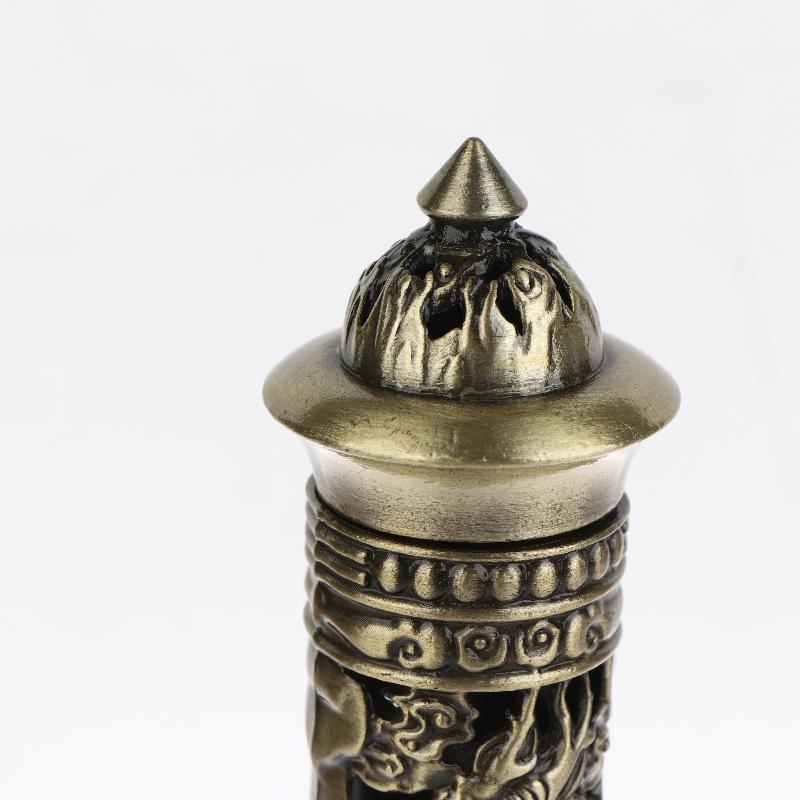Retro vertikální kadidlo, Buddha, srdce, sútra, drak, fénix, sloup, kovová vonná tyčinka, domácí kancelář, obřadní dekorace