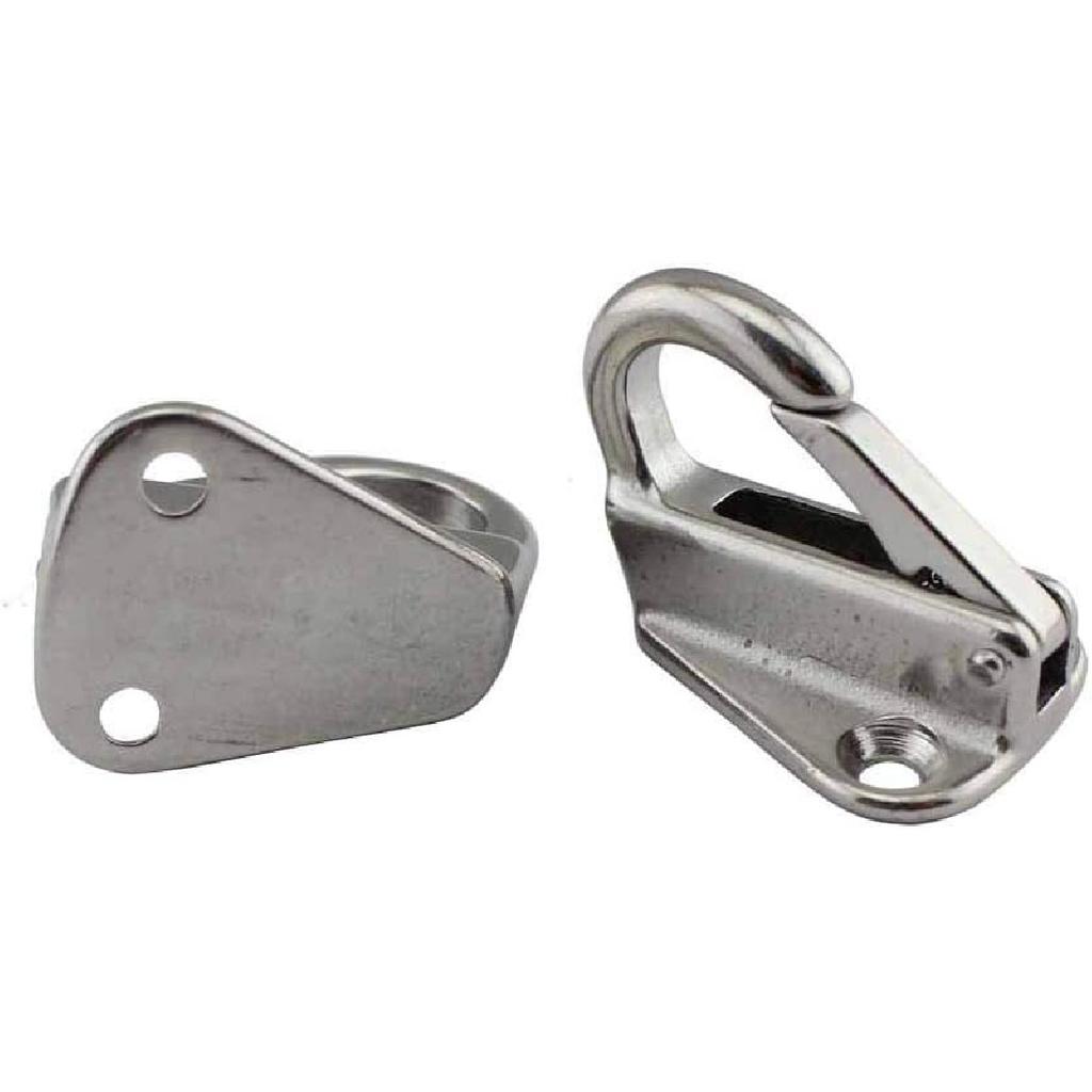Fender Hook, 2Pcs Fender Hanger Strong 316 Stainless Steel Safety Heavy Hook Marine Spring snap-Type Fender Fender Hanger Suitable for Tug Hardware