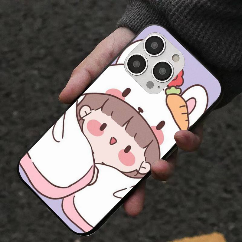Cute Cartoon Girl Phone Case For Iphone 7 8 Plus X Xr Xs 11 12 13 Se2020 Mini Mobile Iphones 14 Pro Max Case