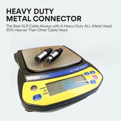 MAONO XLR Microphone Cable, Canon Cable (1.8M), Male to Female, Balanced XLR Connection, Heavy-Duty, for Microphone Recording, Compatible with PD100,