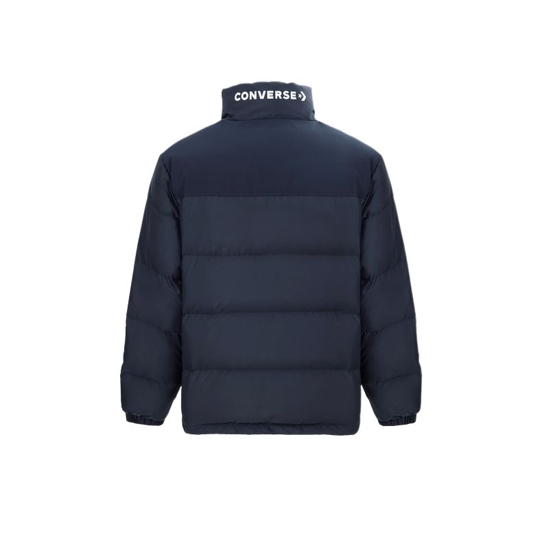 Converse Down Jackets Men's Blue 023 Stand Collar Moderate Puffer Jacket MCJ215-023