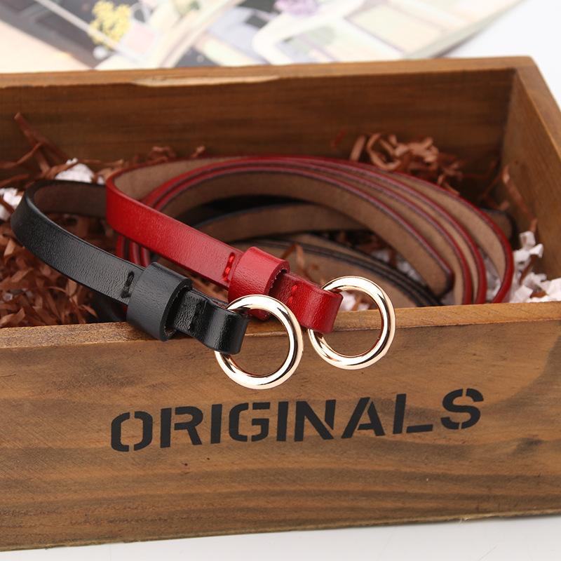 New Fine Leather for Women, Two-layer Cowhide, Casual and Versatile Belt, Sweater Dress, Coat, Decorative Belt