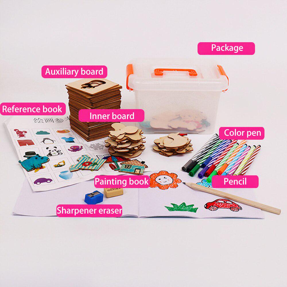 100 sztuk/partia kreatywne zabawki dla dzieci rysunek kolorowanka rzemiosło dzieci gryzmoły edukacyjne malowanie