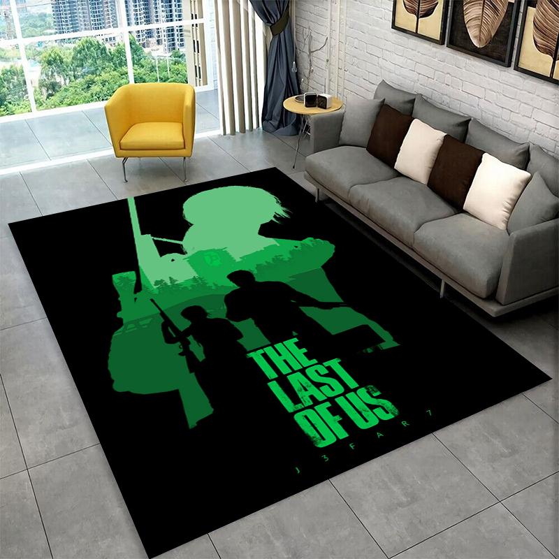 Horror Game TV The Last of Us Non-Slip Area Rug for Living Room,Bedroom,Playroom,Soft Carpet Floor Mat Home Decor Rug Kids Room