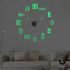 Creative and Simple Punch-free Luminous Diy Wall Clock Nordic Living Room Bedroom Silent Clock Mirror Wall Sticker Decorative Clock