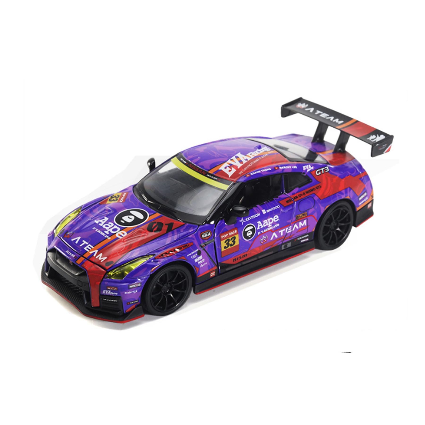 

1/32 Nissan GT-R R35 NISMO EVA Racing Alloy Sports Car Model Diecasts Metal Toy Track Racing Car Model Sound and Light Kids Gift синий