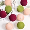 12pcs 6CM Flocked Christmas Ball Pendant Colorful Xmas Tree Ornaments Party Favors