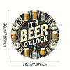 Hochauflösende Metalldose Schild Es ist Bierzeit Vintage Runde Wandkunst Dekoration für Bar Pub Man Cave und Heimbar Dekoration