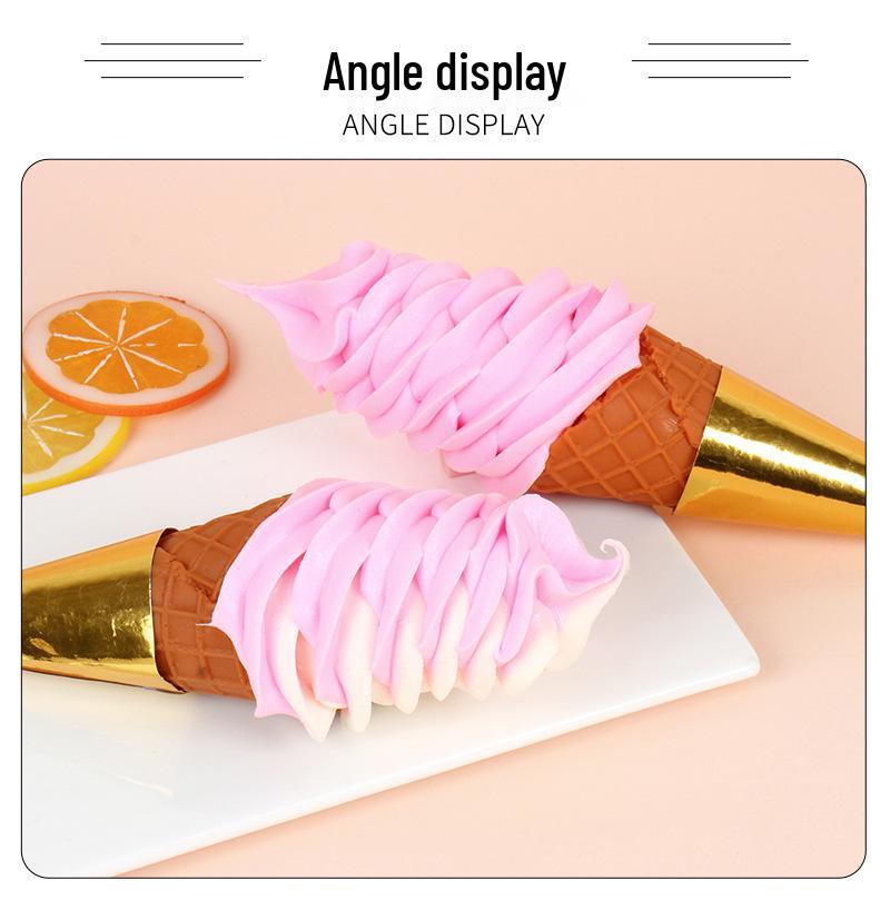 Simulation Torch Ice Cream Cone Model - Fake Dessert Display Prop for Ice Cream Shops