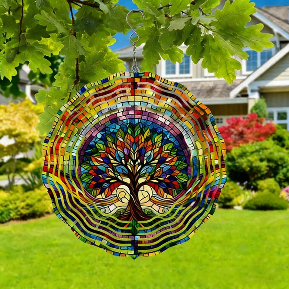 

10 Стилів 3D Динамічний Обертовий Музичний Вітрячок Металевий 10 см Яскравий Метелик-Спінер Райдужний Тунельний Вітрячок