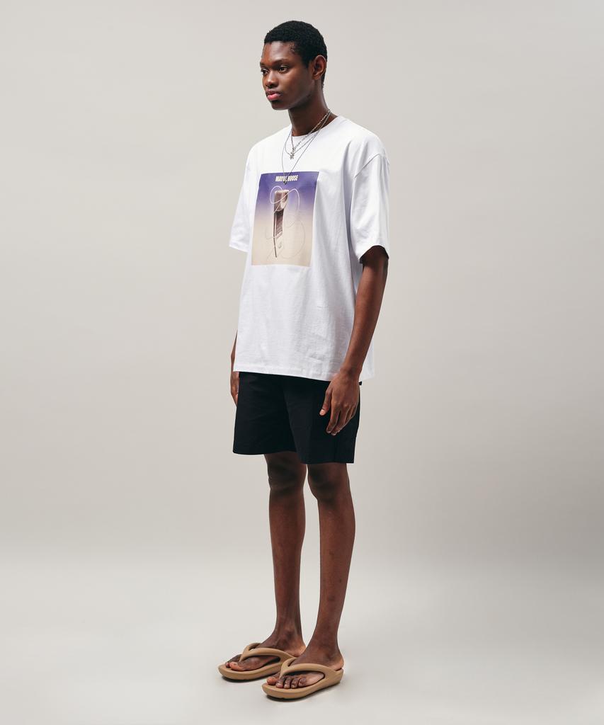 MAYOL Telephone Graphic Short Sleeve Unisex T-Shirt_White