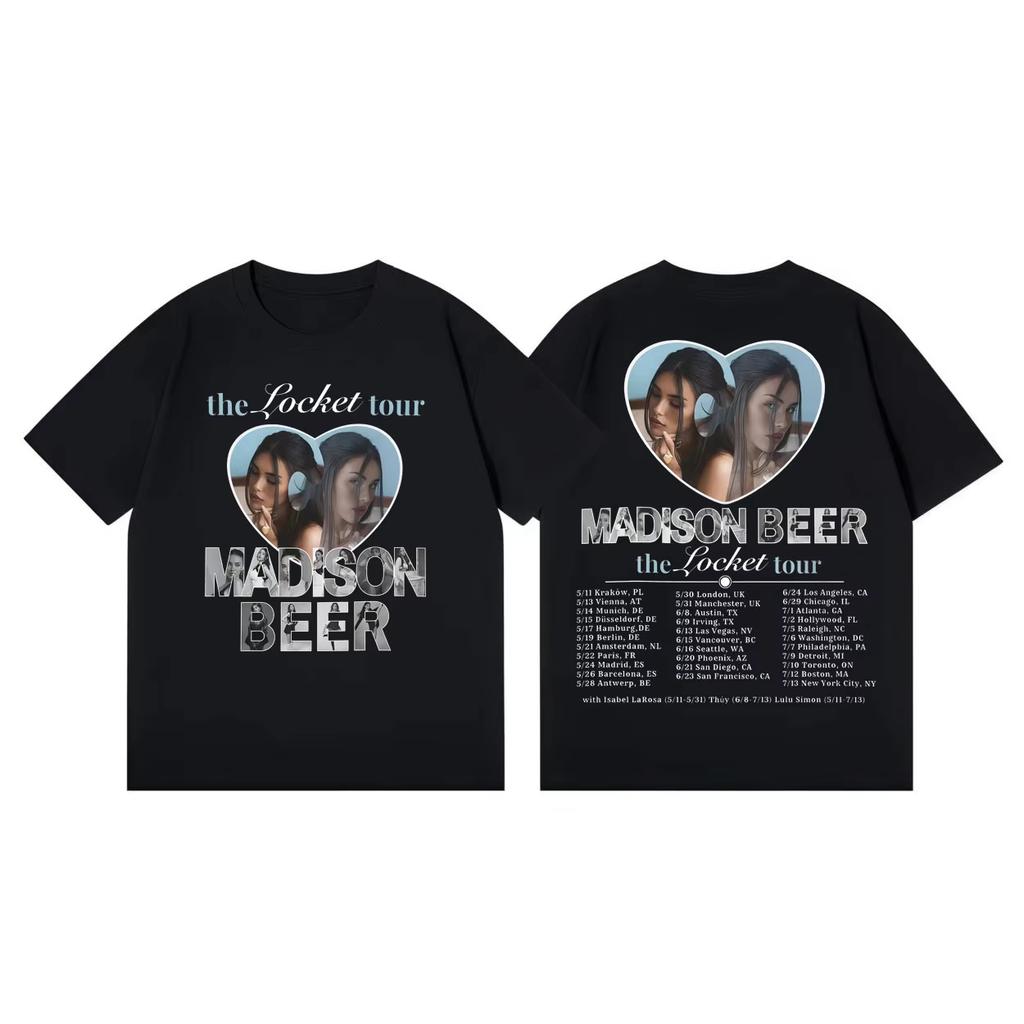 Singer Madison Beer The Locket Tour 2026 Tshirt High Quality Fashion Short Sleeve T Shirt Unisexs Clothing Women Casual Tshirt