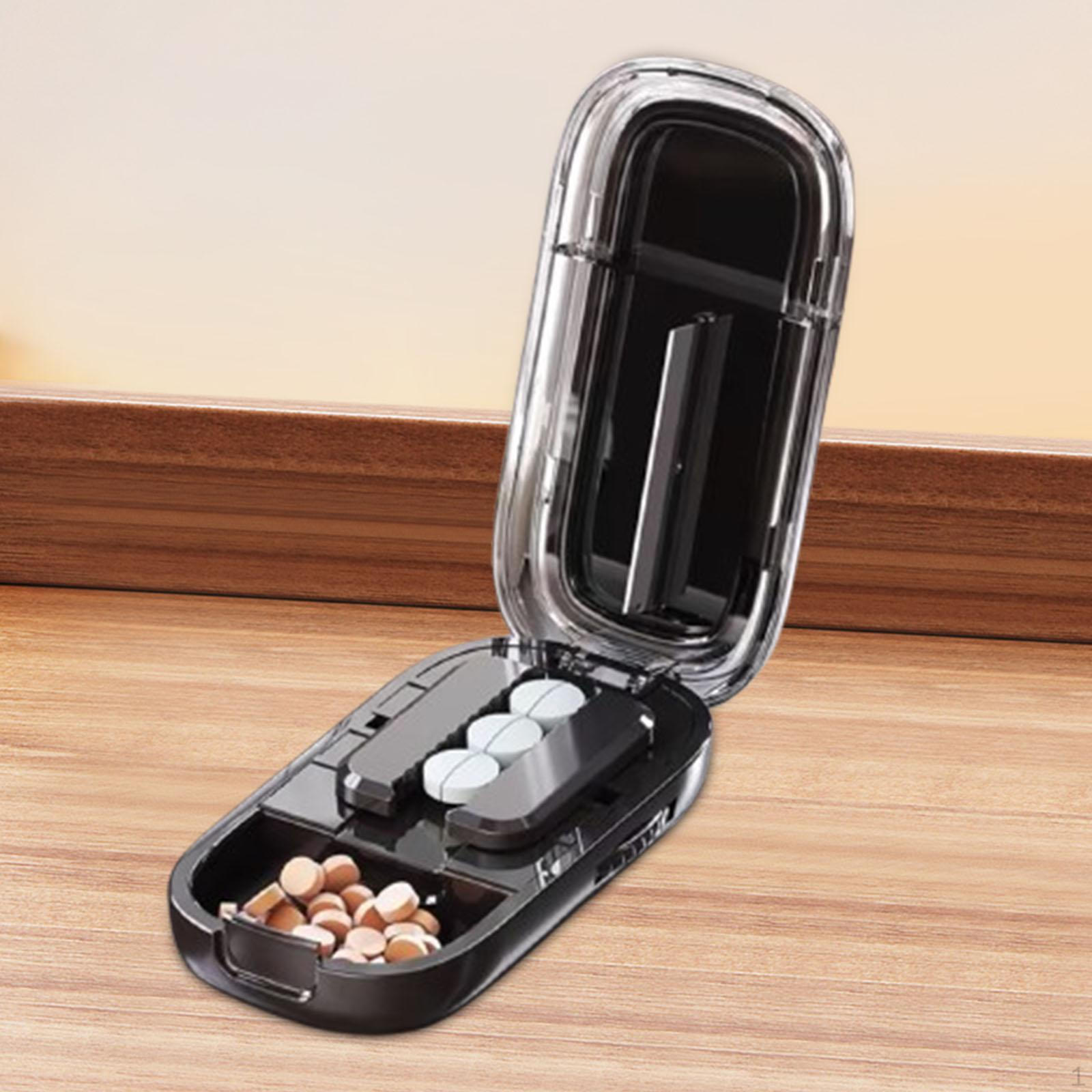 Таблетницы Сплиттер Портативный Многофункциональный Удобный Чехол Для Таблеток Для Дома В Помещении black  Half