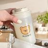 Reusable Plastic Water Cup Sport Travel Portable Tumbler With Lid&Rope 350/550ML Cute Sealed Milk Coffee Cup Students Drinkware