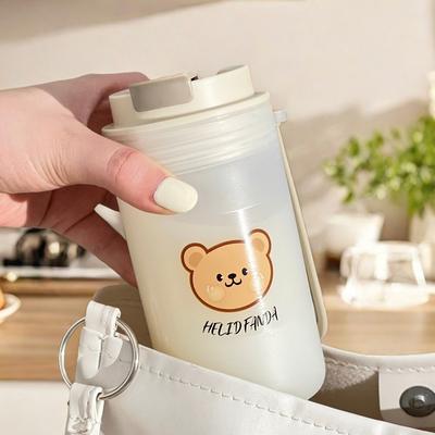 350/550ML Leak Proof Drinking Water Bottle Sport Portable Plastic Water Cup Heat-resistant Reusable Tumbler Microwave Heatable