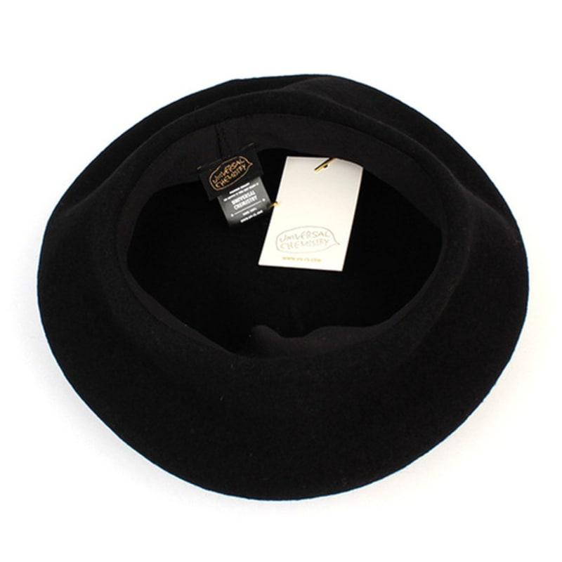 Universal chemistry Wool Black Overfit Beret Beret