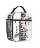 Basketball Cartoon Pattern Student Meal Bag Outdoor Camping Crisper Fruit Storage Bag Portable Meal Bag