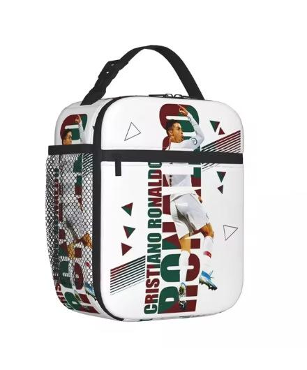 Basketball Cartoon Pattern Student Meal Bag Outdoor Camping Crisper Fruit Storage Bag Portable Meal Bag
