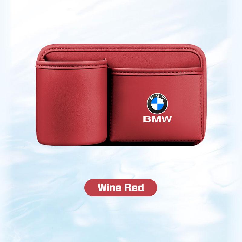 Leather Car Cup Holder Storage Box For BMW X1X2X3X5 X6 X7 1 3 5 6 7 Series F40 E60 E90 G20 G30 Door Trash Can Umbrella Organizer RL7