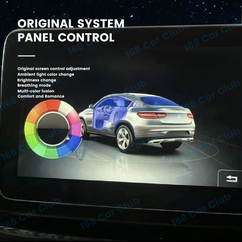 12/64 Colors Original 3 Colors Upgrade Ambient Light For Mercedes Benz W166 W212 W218 W292 W221 GLE Car LED Decorate Lamp Cable