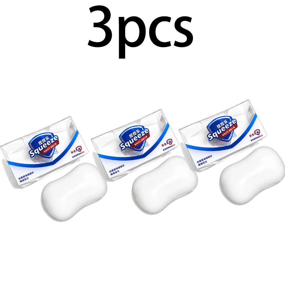 Zacht Elastisch Zeepvormig Knijp Fidget Speelgoed – Niet-Giftig Anti-Stress Squishy Speelgoed voor Bureau Decoratie, Angstverlichting & Casual R