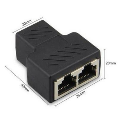 RJ45 Cat6e Ağ Kablosu 3 Yollu Konnektör, 1'den 2'ye Ethernet Ayırıcı, 8 Çekirdekli Adaptör (Not: Aynı Anda İnternete Bağlanmıyor).