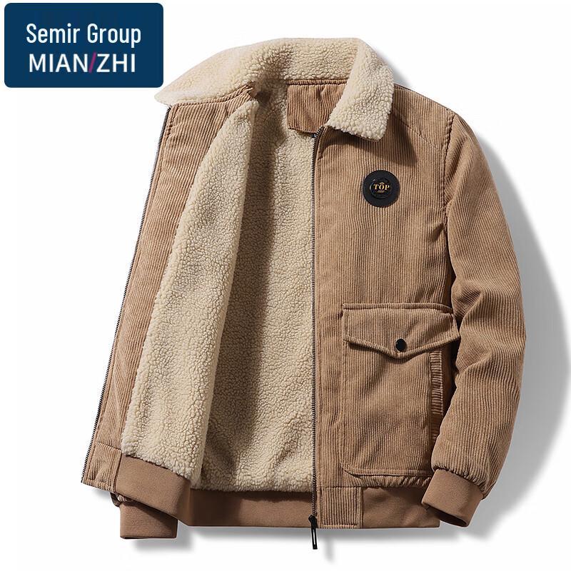 Herren Cord-Jacke mit Kragen und Fleece-Futter