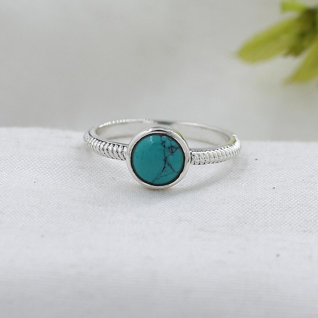 Turquoise Silver Ring, Women Jewelry, 925 Sterling Silver Handmade Jewelry, Silver Handmade Ring Ar8939