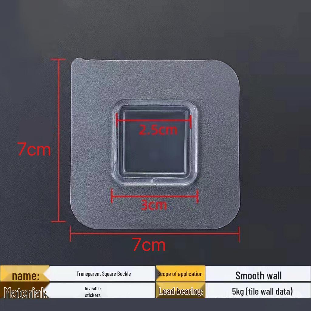 Transparent Acrylic Strong Adhesive Hook Sticker Shelf - No-Punch, Traceless Brushed Buckle