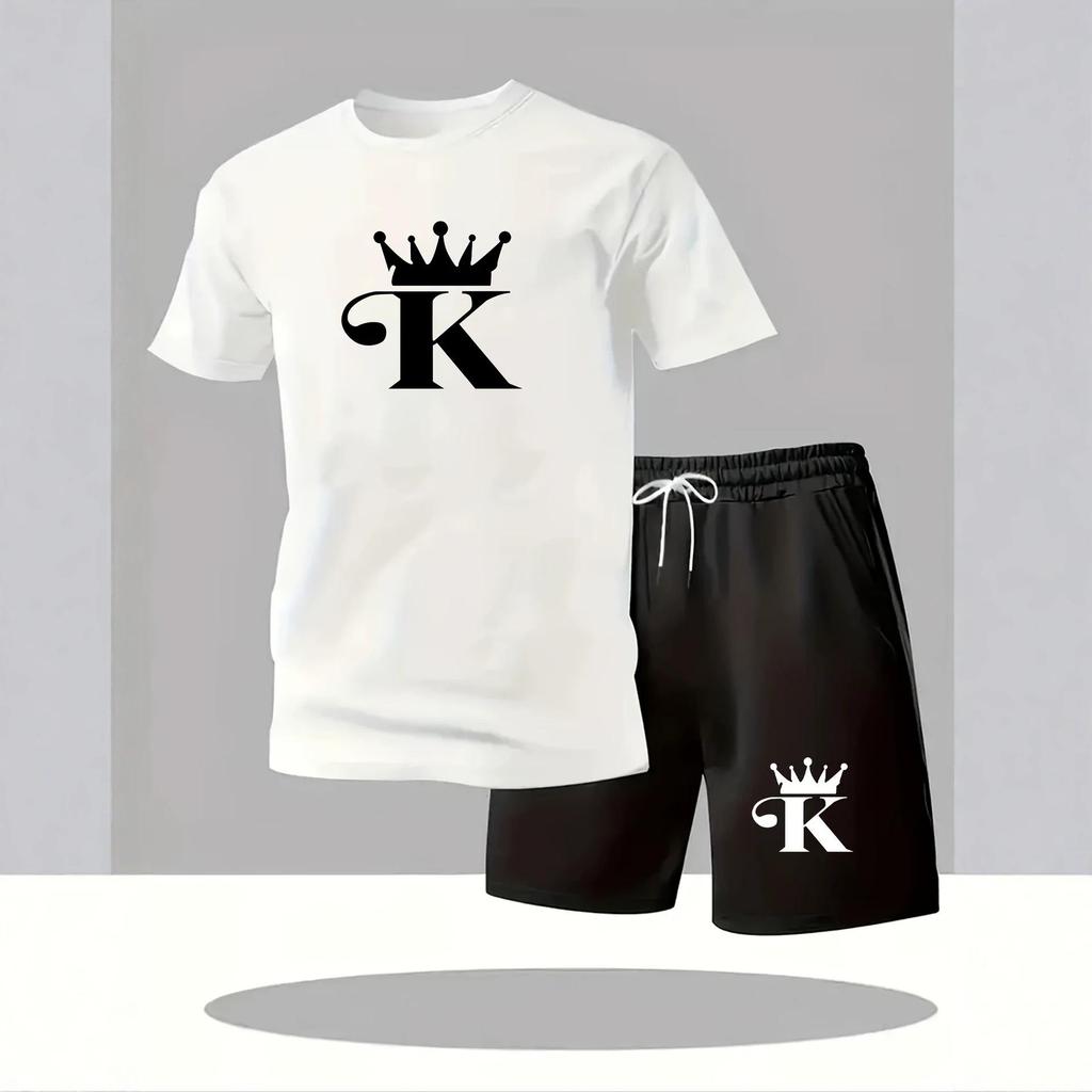 Men's Trendy Summer Mesh Shorts & T-Shirt Set - Casual Short Sleeve Ensemble